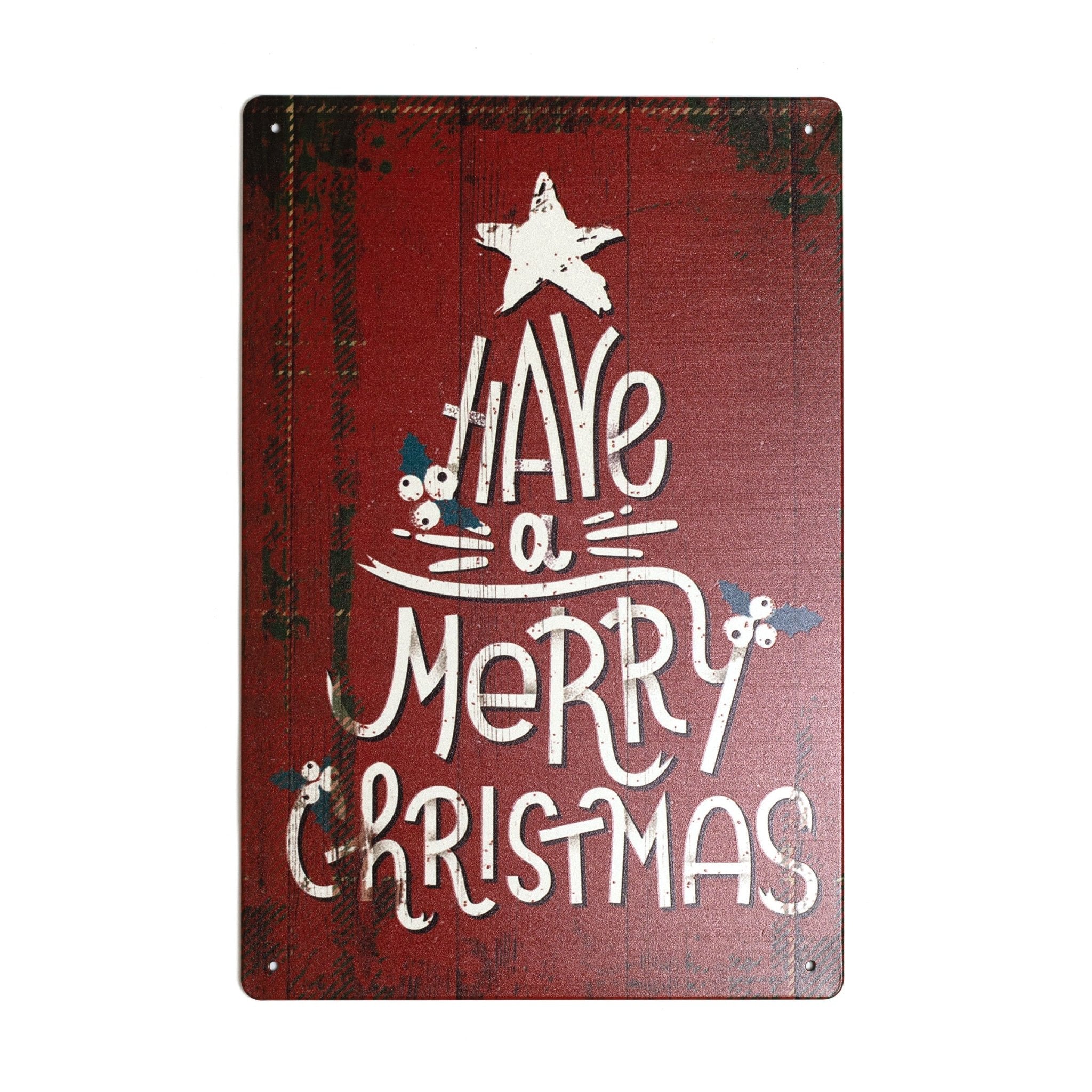 Have a Merry Christmas Metal Sign 20x30cm 2030003 - MODA FLORA Santa's Workshop