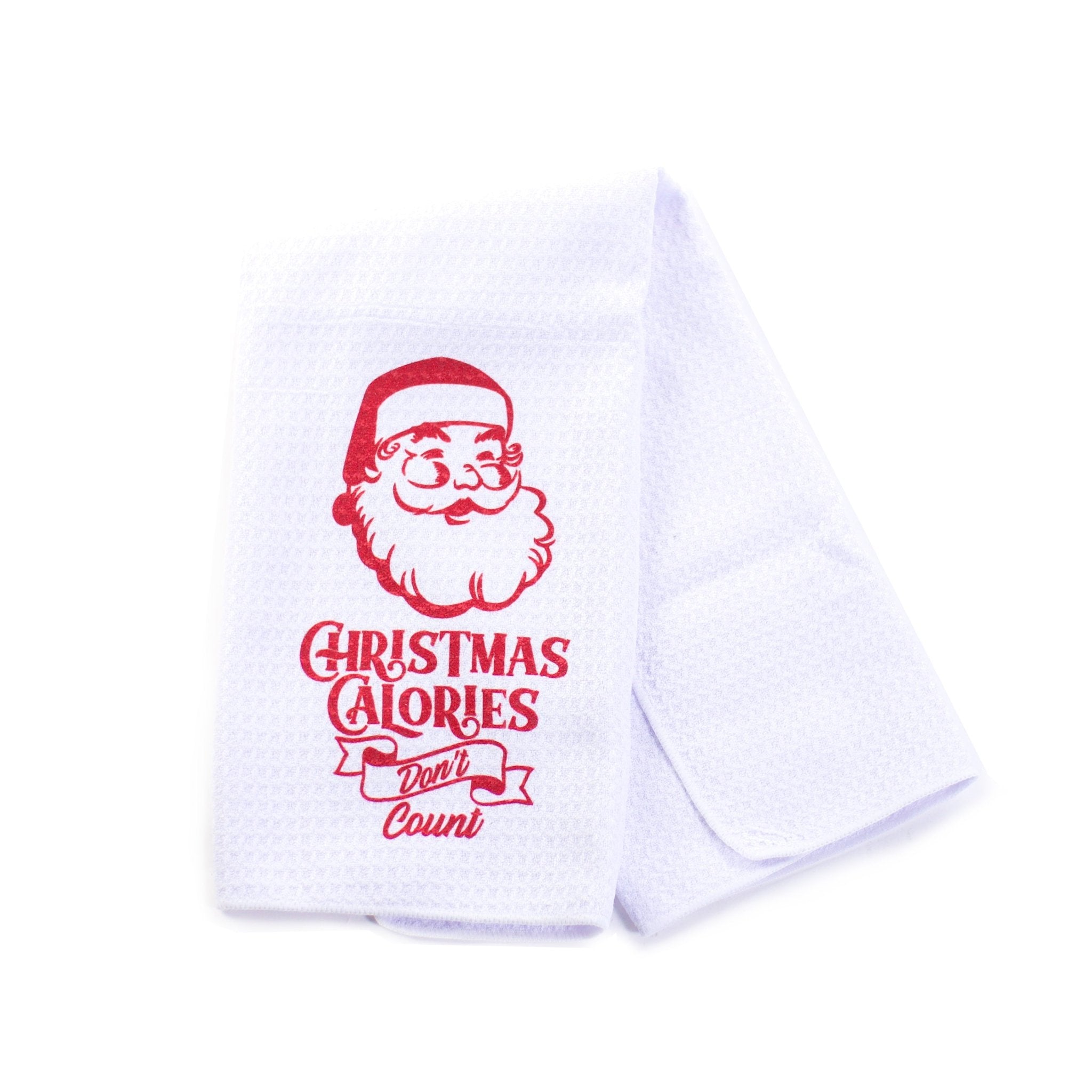 Kitchen Towel Christmas Calorie dont count - MODA FLORA Santa's Workshop
