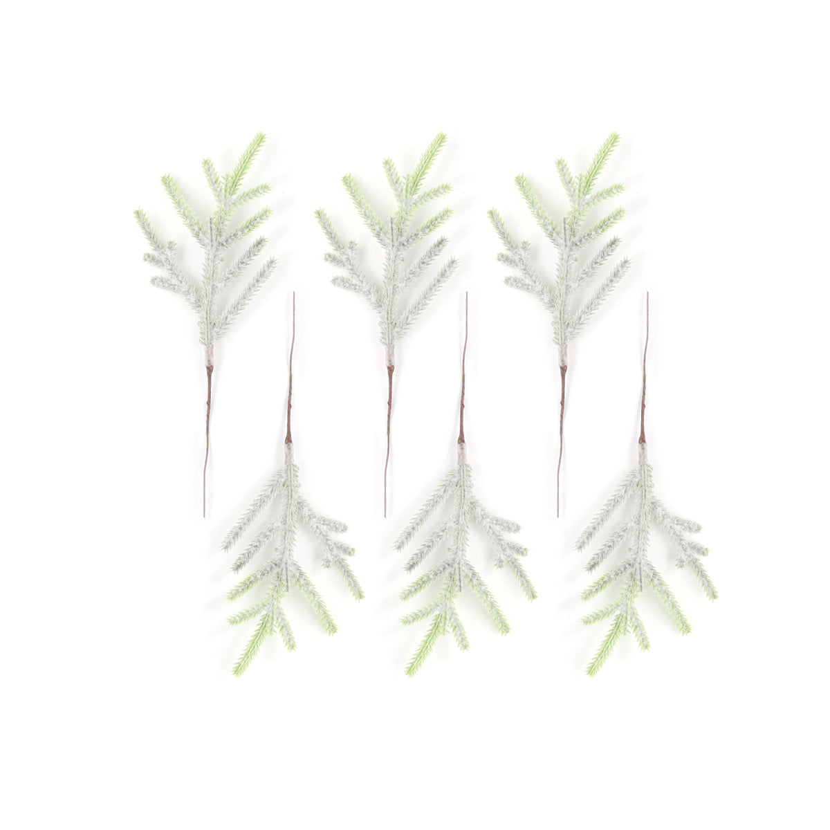 Faux Flocked Mini Pine Spray 6pc