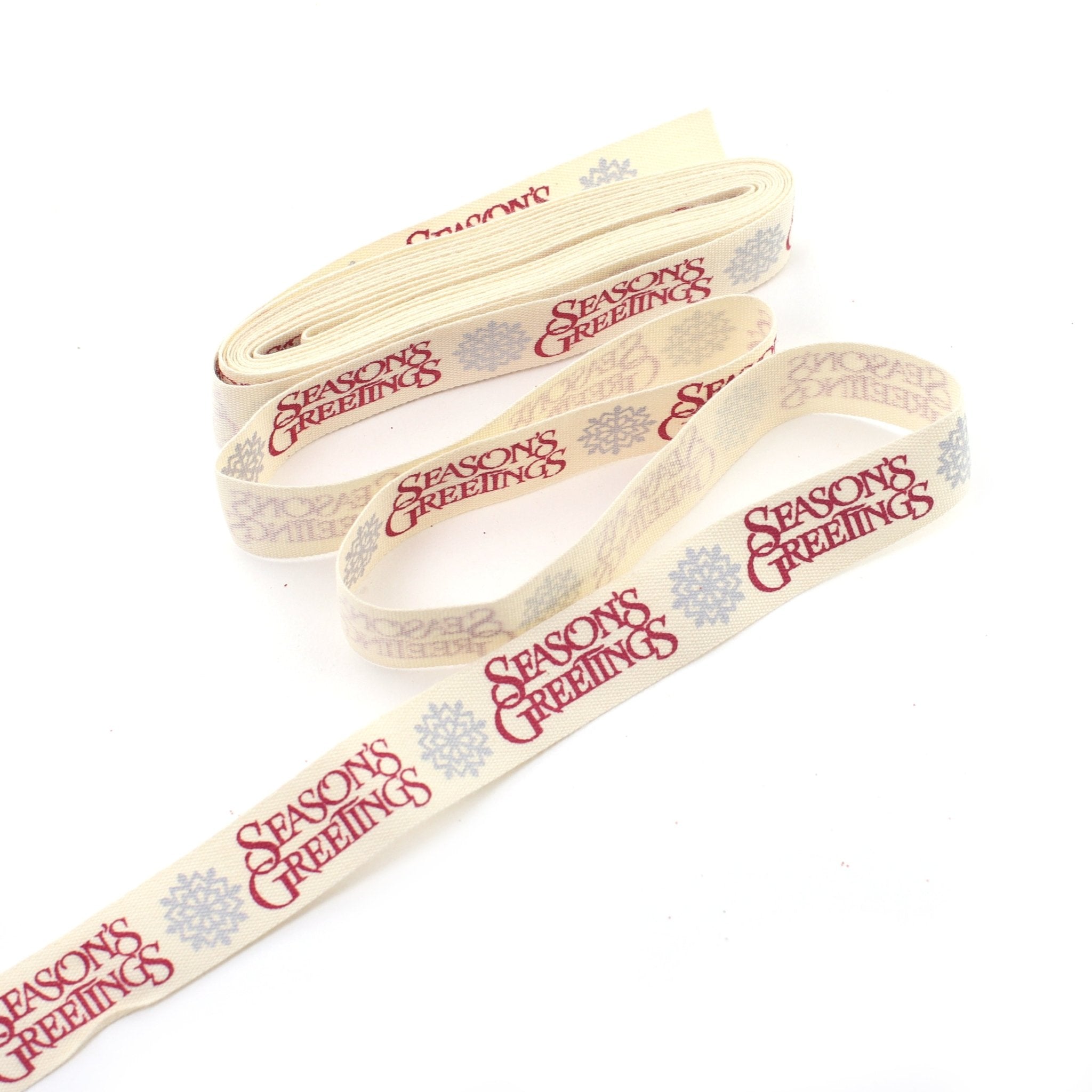 Seasons Greeting Ribbon 16mm x 2.7 Meter - MODA FLORA Santa's Workshop
