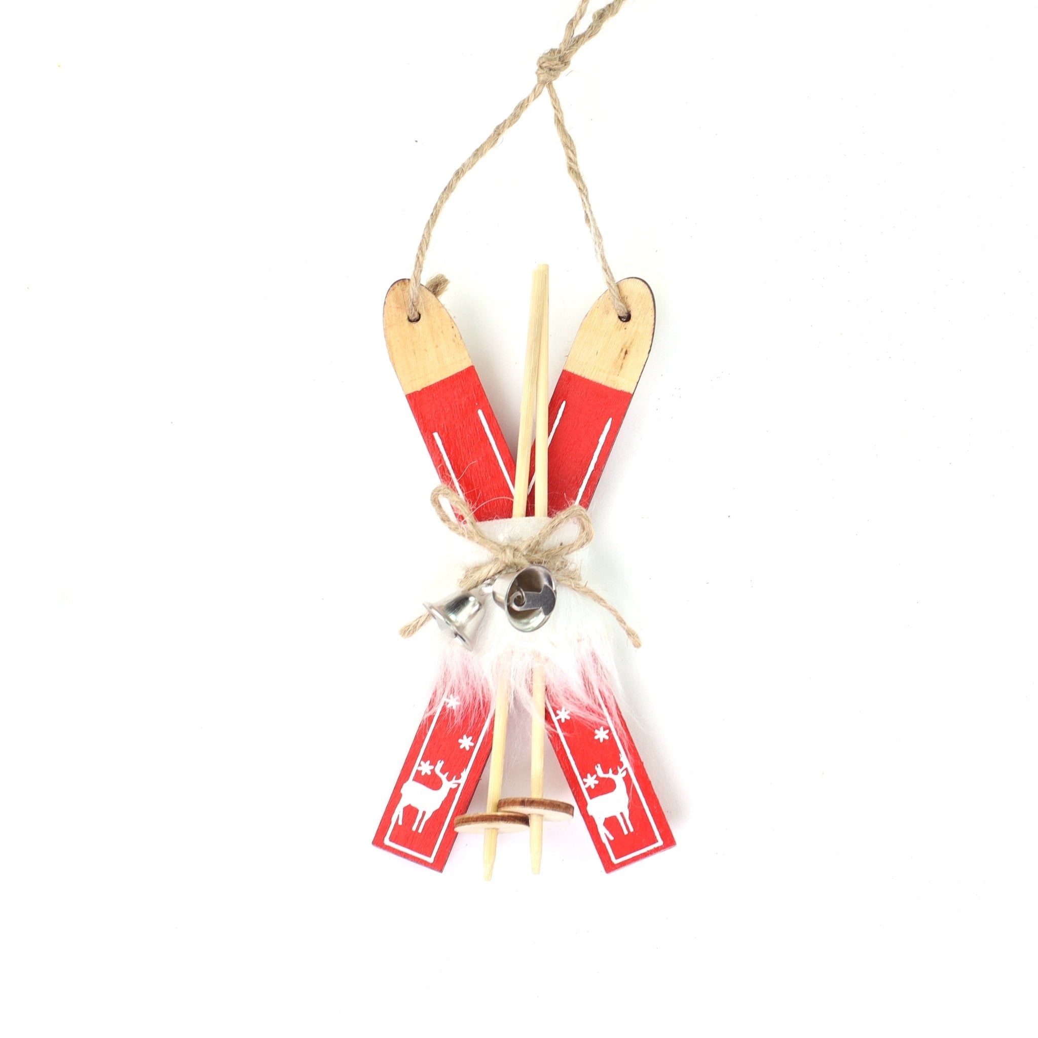 Ski Wooden Ornament - MODA FLORA Santa's Workshop