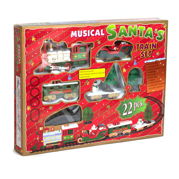 22pcs Musical Santa Electric Train Set